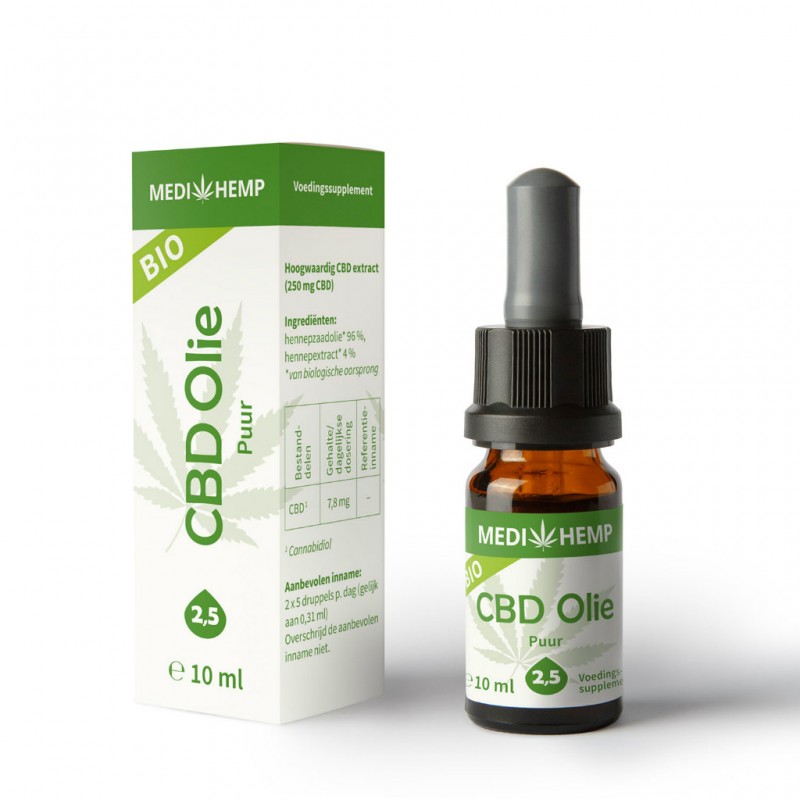 Wedihemp cbd olie puur  2,5%