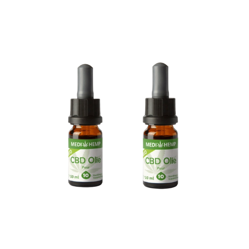 2 flessen wedihemp cbd olie puur bio 10%